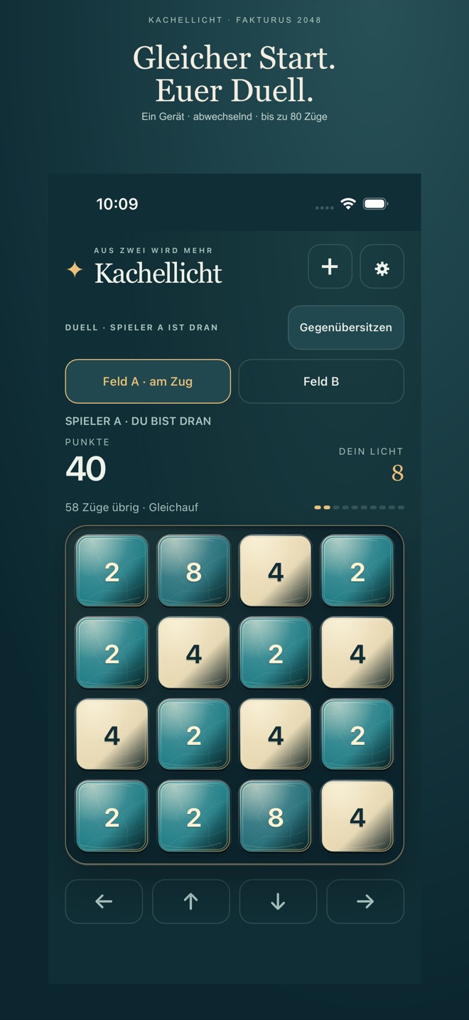 2048-Store-Bild mit lokalem Duell für zwei Personen auf einem Gerät